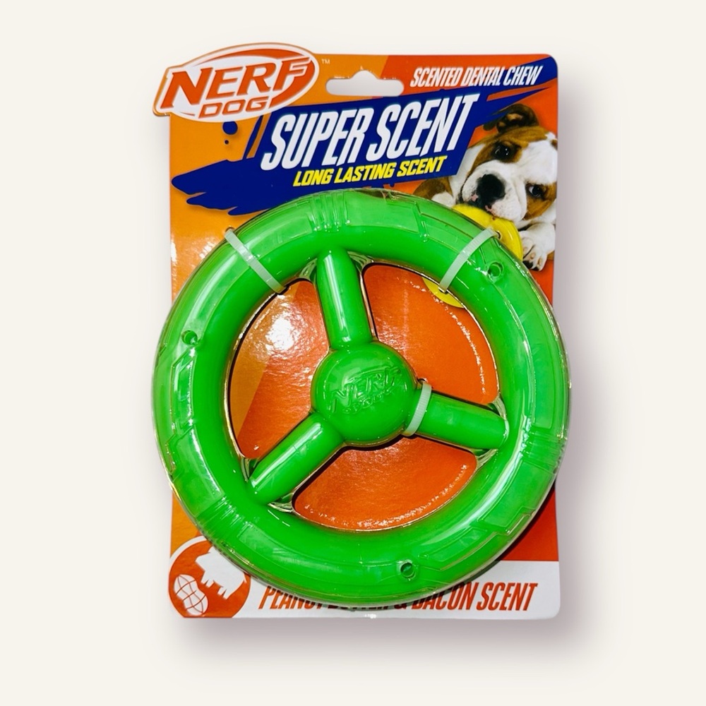 New NERF Scented Dental Chew Dog Toy
